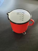 Rode emaille maatbeker - retro, Antiek en Kunst, Antiek | Emaille, Ophalen of Verzenden