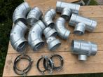 Diverse spirobuis hulpstukken 100 mm / 125 mm, Bochten, Pvc, Ophalen of Verzenden, Zo goed als nieuw