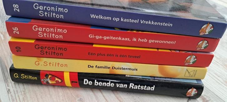Geronimo Stilton boeken 5 stuks zie adv. voor titels, Boeken, Kinderboeken | Jeugd | onder 10 jaar, Zo goed als nieuw, Fictie algemeen