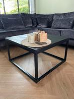 Zwarte salontafel mangohout 70x70, 50 tot 100 cm, Zo goed als nieuw, 50 tot 75 cm, Overige houtsoorten