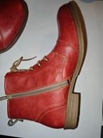 Mustang rode leren laarzen boots met lage hak Mt 41 NIEUW, Lage of Enkellaarzen, Nieuw, Ophalen of Verzenden, Rood