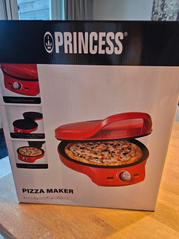Princess Pizza Maker - Nieuw in doos ., Witgoed en Apparatuur, Wafelijzers, Nieuw, Uitneembare platen, Vaatmachinebestendige platen