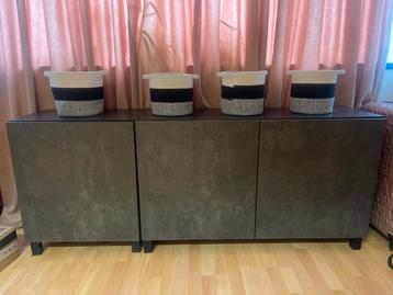 Ikea besta tv meubel/dressoir . Betonlook