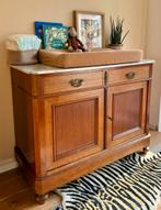 Antieke commode marmer blad, Ophalen, Zo goed als nieuw, 25 tot 50 cm