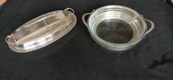 Verzilverde franse dekschalen beschikbaar voor biedingen