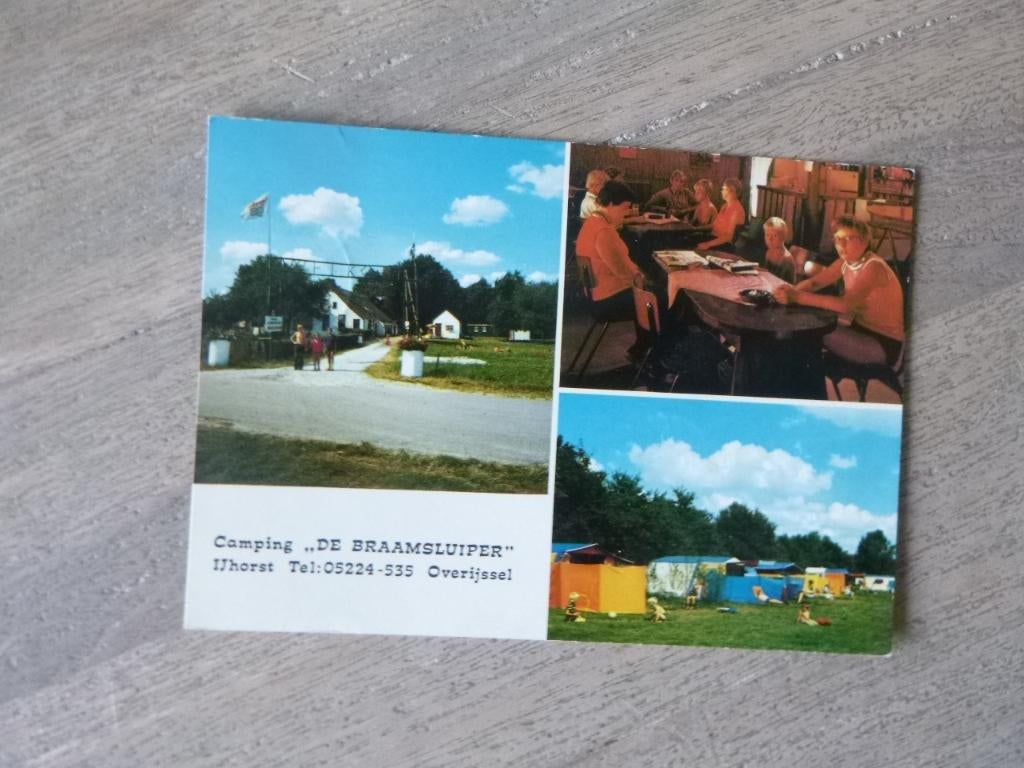 IJhorst,post de Wijk, camping de Braamsluiper/interieur/tent, Verzenden, 1960 tot 1980, Gelopen