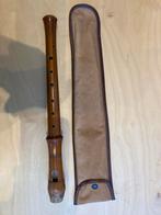 Houten Blokfluit met Hoes Johannes Adler, Ophalen of Verzenden, Gebruikt, Sopraan of Sopranino, Met koffer, hoes of etui