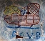 Bordje, Prins Willem V, bodemvondst, Antiek en Kunst, Ophalen of Verzenden