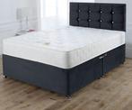 Luxury Velvet Upholstered Bed – Available in Multiple Sizes, Verzenden, Tweepersoons, Dekbedovertrek