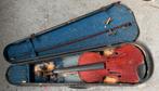 Antieke viool in houten koffer Le Compagnon, Muziek en Instrumenten, Strijkinstrumenten | Violen en Altviolen, Ophalen, Gebruikt