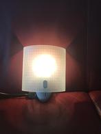 Wandlampje staal met melkglas 2x, Ophalen, Zo goed als nieuw, Glas, Modern strak