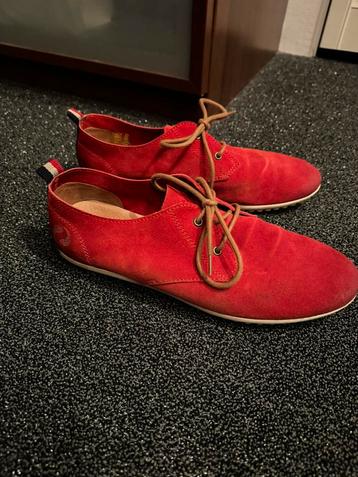 Rode suede veter schoenen van Quick maat 43 als nieuw beschikbaar voor biedingen