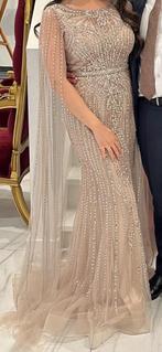 Avond/ bruidsjurk, Ophalen, Zo goed als nieuw, Beige, Trouwjurk