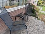 Metalen Tuinstoelen Set  Landelijke Stijl stoel Voetenbankje, Tuin en Terras, Ophalen, Gebruikt, Stapelbaar