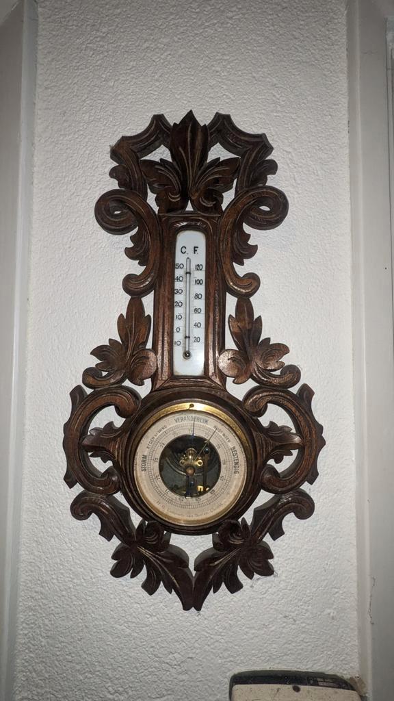 Antieke Barometer H.G. Lammerts van Bueren Utrecht, Antiek en Kunst, Antiek | Woonaccessoires, Ophalen