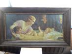 Vintage afbeelding achter glas en in mooi uitgewerkte kader, Antiek en Kunst, Ophalen