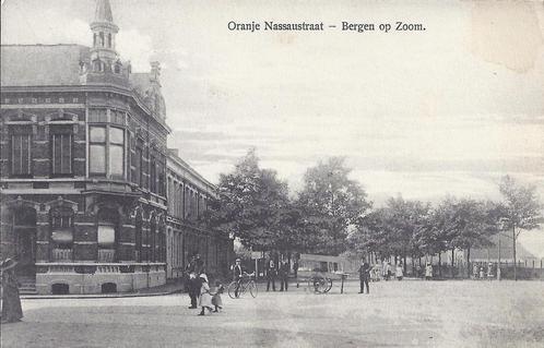Bergen op Zoom - Oranje Nassaustraat (1915), Verzamelen, Ansichtkaarten | Nederland, Gelopen, Noord-Brabant, Voor 1920, Verzenden