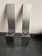 RVS Wanddecoratie (2x) incl. Bevestiging, Ophalen of Verzenden, Zo goed als nieuw