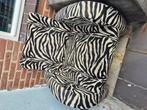 6 eet tafel stoelen en een fauteuil en een boef zebra., Huis en Inrichting, Stoelen, Ophalen of Verzenden, Gebruikt