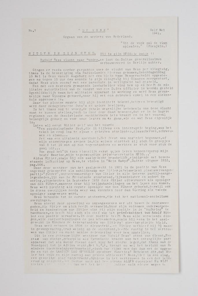 Half mei 1941 - De Vonk no. 7 | Heruitgave 1994, Zo goed als nieuw, Verzenden, Amsterdam, Florence Uitgeverij