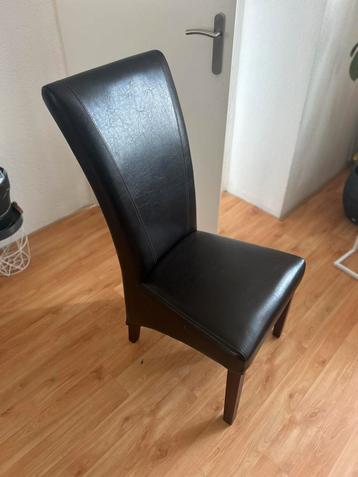 6 Bruine leren stoelen - Goede kwaliteit! beschikbaar voor biedingen