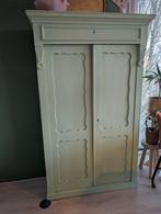 Brocante kast, lichtgroen, gerenoveerd, Ophalen
