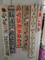 Diverse vintage schellekoorden geborduurd wol en zijde, Hobby en Vrije tijd, Borduren en Borduurmachines, Ophalen of Verzenden