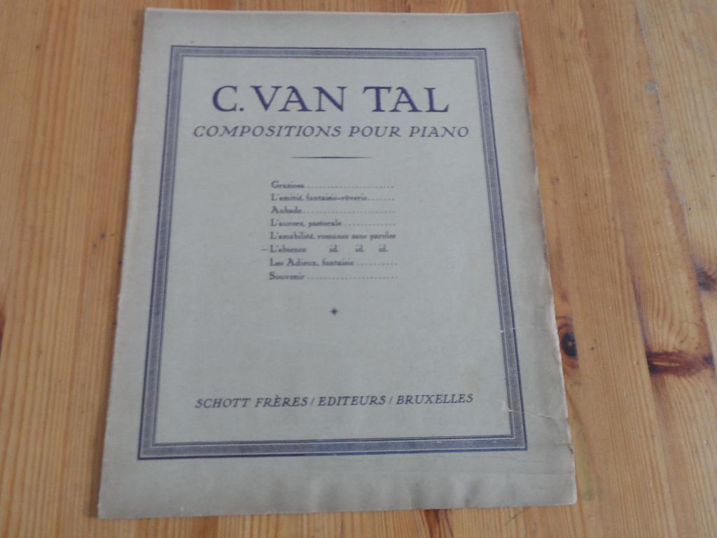 C. van Tal, Gebruikt, Ophalen of Verzenden, Artiest of Componist, Piano
