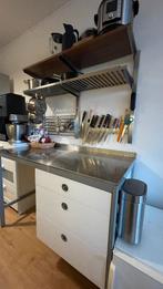 Extra aanrecht–werktafel–keukenmeubel met opbergruimte, Ophalen, Zo goed als nieuw, Wit, Overige typen