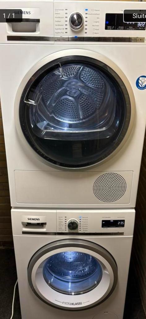 Siemens wasmachine IQ700 + warmtepompdroger IQ700 A+++ ️, Witgoed en Apparatuur, Was-droogcombinaties, Zo goed als nieuw, 8 tot 10 kg