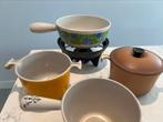 Le Creuset fondue pan of set, compleet, Huis en Inrichting, Keuken | Potten en Pannen, Gietijzer, Overige typen, Ophalen of Verzenden