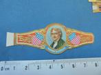 Oude sigarenband portret Thomas Jefferson, Verzamelen, Ophalen of Verzenden, Zo goed als nieuw, Sigarenbandjes