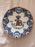 Delfts Blauw Juliana & Bernhard Jubileumbord AVRO 1987, Antiek en Kunst, Verzenden