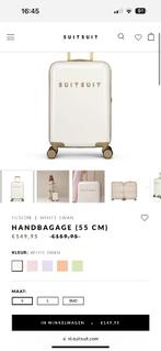 SuiSuit koffer beige 55cm, 50 tot 60 cm, Hard kunststof, Nieuw, 35 tot 45 cm