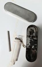 antiek syringe - vintage - glazen spuit - medisch instrument, Ophalen of Verzenden
