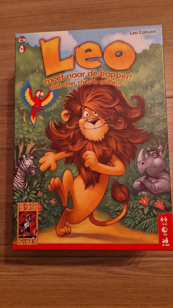 Leo moet naar de kapper - Bordspel, Hobby en Vrije tijd, Gezelschapsspellen | Bordspellen, Zo goed als nieuw, Een of twee spelers