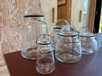 19x Vintage Glazen Voorraadpotten Holmegaard, Ophalen of Verzenden, Gebruikt, Glas, Pot, Bus of Blik