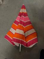 Vrolijke parasol met leuke kleuren, Tuin en Terras, Parasols, Gebruikt, Kantelbaar, Ophalen of Verzenden, 1 tot 2 meter