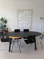 Kas20 zwarte eikentafel - zo goed als nieuw!, Ophalen, 200 cm of meer, 50 tot 100 cm, Zo goed als nieuw