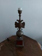 Zware  oude lampenvoet met dubbelen Adelaar, Gebruikt, Ophalen of Verzenden, 50 tot 75 cm