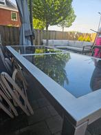 Hartman tuintafel 1m x 2,20m, Tuin en Terras, Tuinsets en Loungesets, Ophalen of Verzenden, Gebruikt, Kunststof