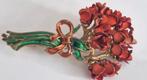 Vintage bloemen broche, Ophalen of Verzenden, Zo goed als nieuw, Overige materialen