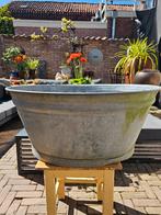 Antiek brocante vintage zinken teil, Ophalen