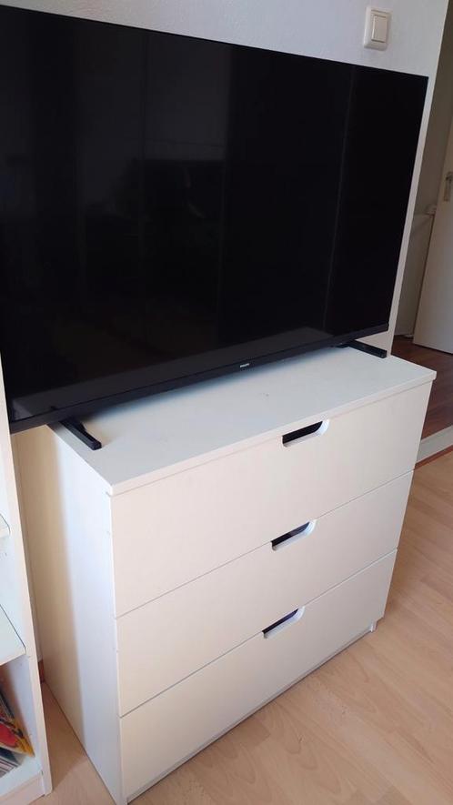 Wit ladekastje, Huis en Inrichting, Kasten | Ladekasten, Gebruikt, Minder dan 100 cm, 25 tot 50 cm, 3 of 4 laden, Ophalen