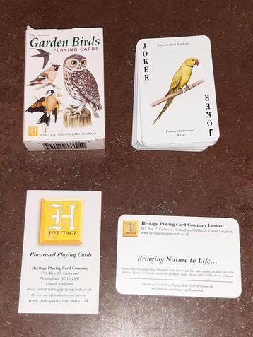 Garden birds / tuinvogels speelkaarten nieuw 1996 beschikbaar voor biedingen