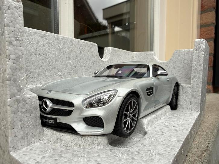 1:18 Mercedes AMG GT S Iridium silver Norev Dealer Edition, Hobby en Vrije tijd, Modelauto's | 1:18, Nieuw, Auto, Norev, Ophalen of Verzenden