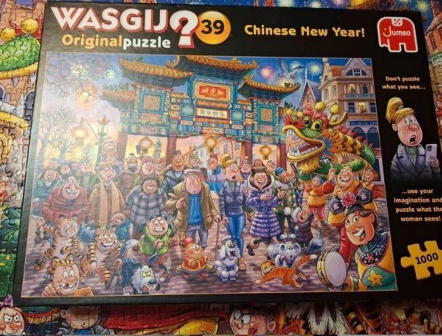 Wasgij Original puzzel 39 Chinese New Year! 1000 stukjes, Ophalen of Verzenden, 500 t/m 1500 stukjes, Zo goed als nieuw, Legpuzzel