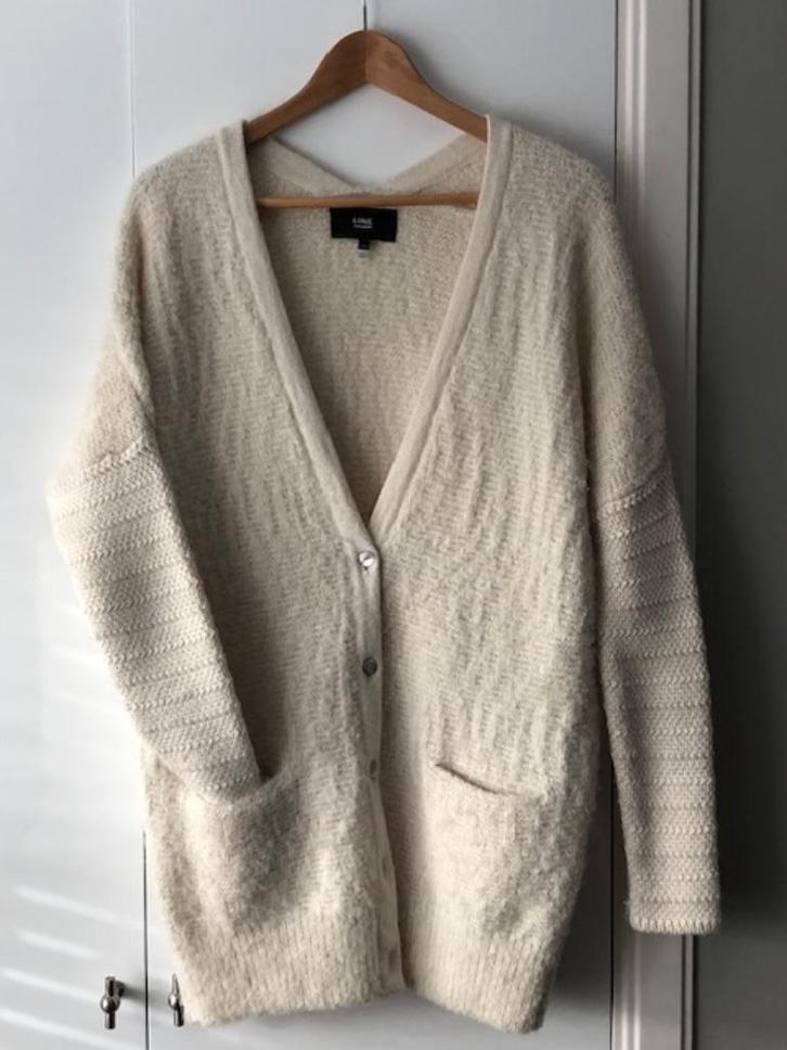 line willford alpaca blend boyfriend fit cardigan vest | S, Kleding | Dames, Truien en Vesten, Zo goed als nieuw, Maat 36 (S)
