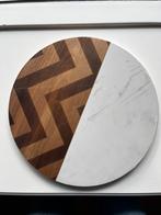 Nieuwe Borrelplank Hout & Marmer Rond, Schaal, Rond, Nieuw, Ophalen of Verzenden