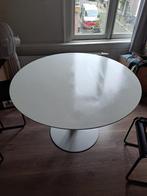 Ronde witte tafel, Huis en Inrichting, Ophalen, Gebruikt, 50 tot 100 cm, Rond
